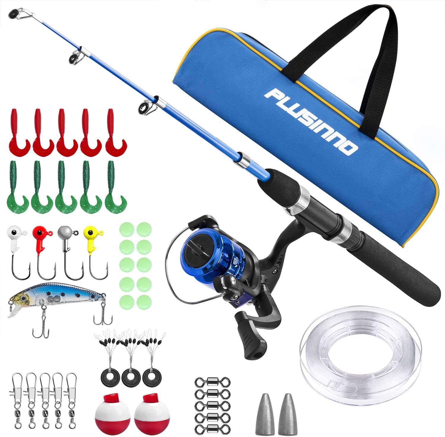 Kids Fishing Pole, Light and Portable Telescope fishing rod and reel combo
