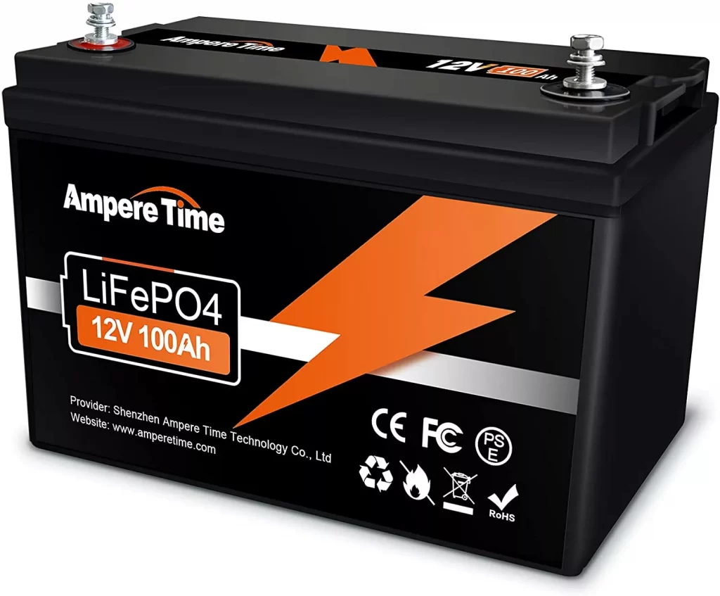 Ampere Time LiFePO4 12V 100Ah Deep Cycle Battery