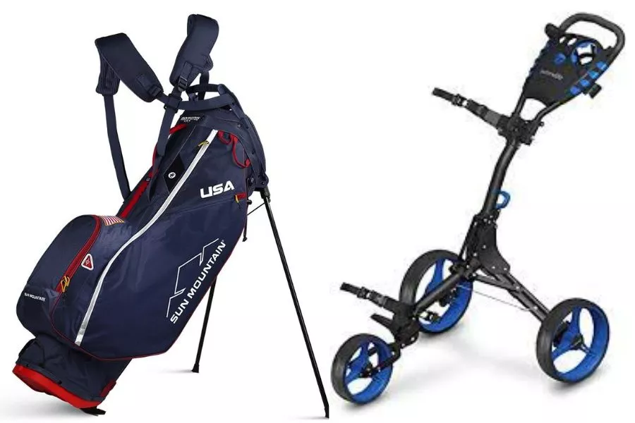 Is it better to push or carry golf bag?